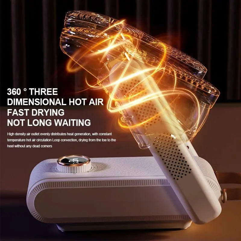 PQRQP Household Shoe Dryer, Boot and Glove Dryer with 360° Hot Air Circulation, 3-Temp Smart Panel Display, Upgraded Control, Auto Shut-Off Timer, Folding Arms, Automatic Drying Mode, Portable Fast Drying Machine