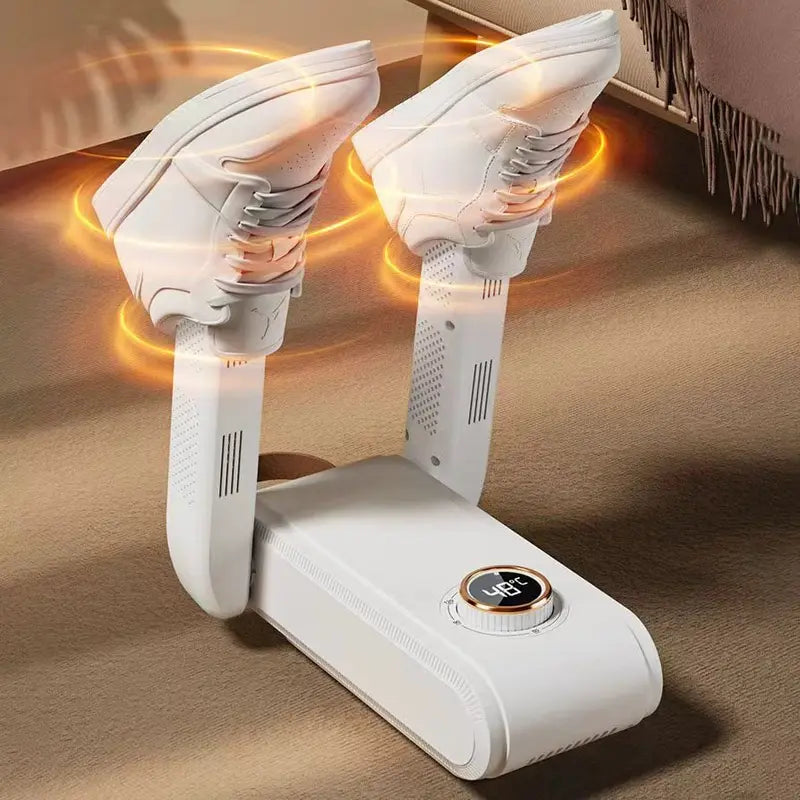 PQRQP Household Shoe Dryer, Boot and Glove Dryer with 360° Hot Air Circulation, 3-Temp Smart Panel Display, Upgraded Control, Auto Shut-Off Timer, Folding Arms, Automatic Drying Mode, Portable Fast Drying Machine