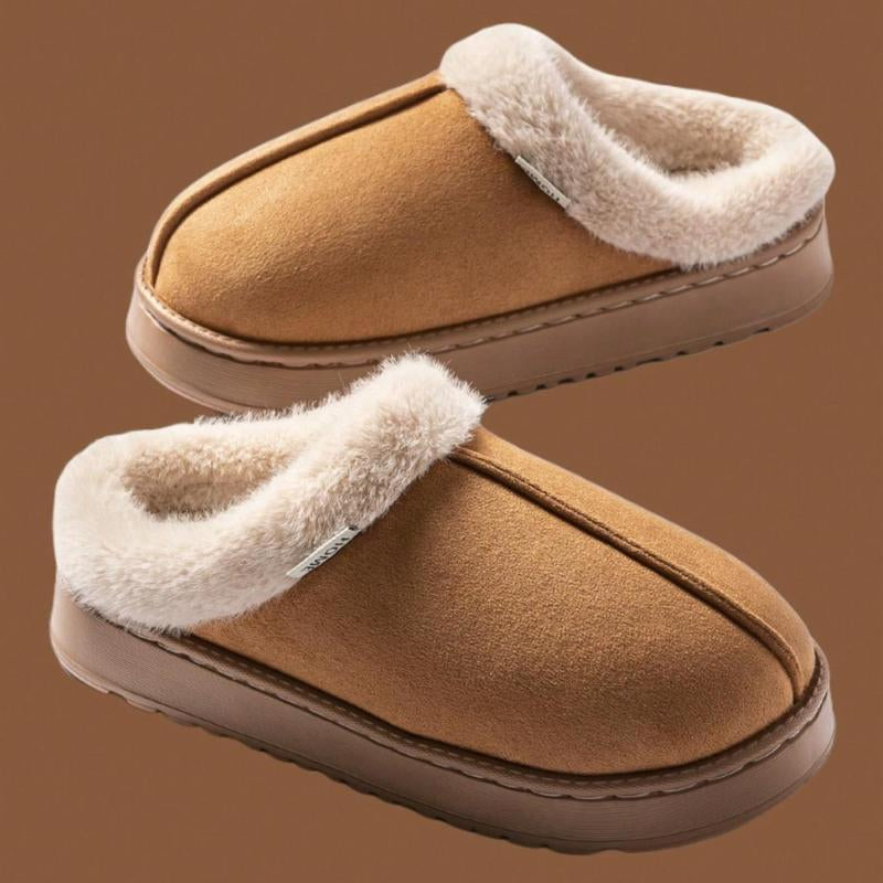 Women'S Bootie Fluffy Khaki Slippers Warm Cozy Slipper Boots