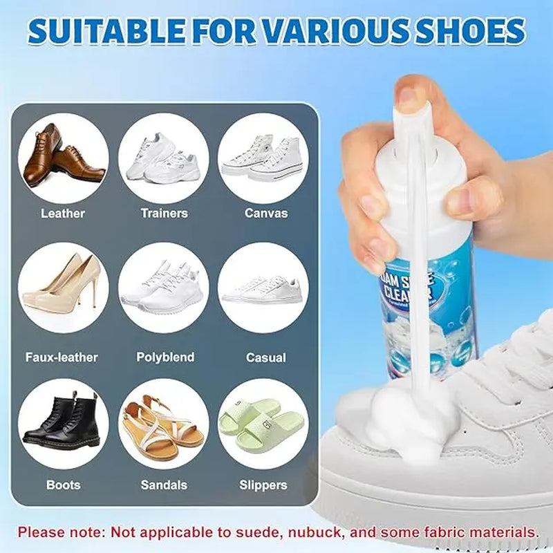 Shoe Cleaner Foam Kit – Instant Sneaker Cleaner | Remove Dirt & Stains Fast | No Water Needed