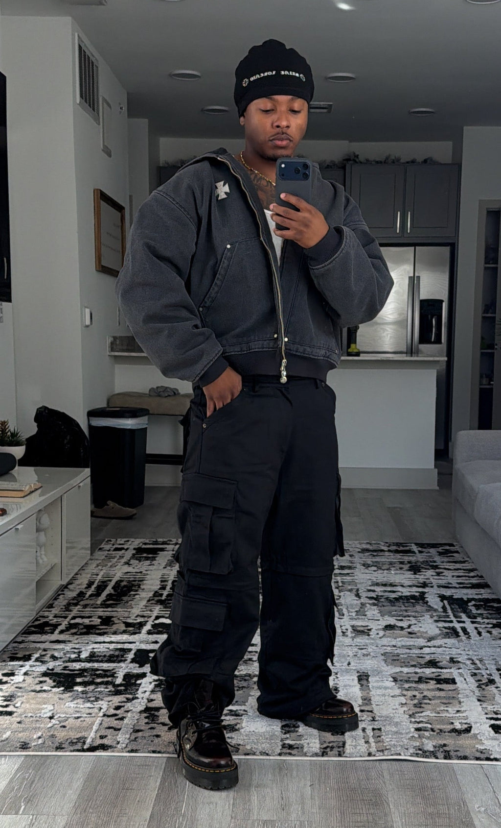 ‘INTO THE DARK’ CARGO PANTS