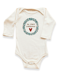 My First Christmas Organic Bodysuit Long Sleeve
