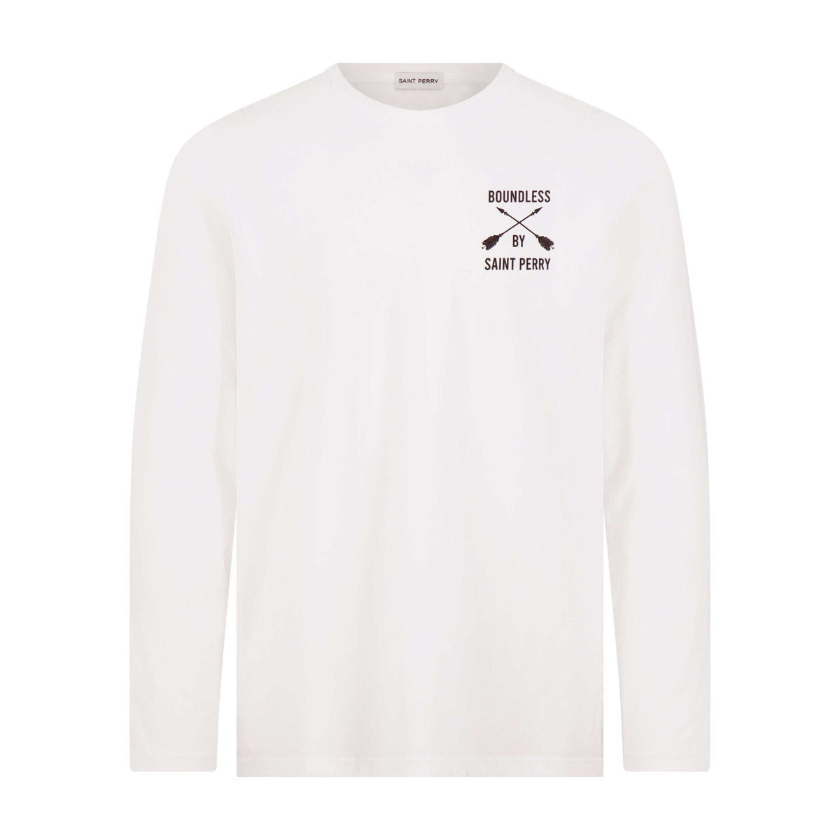 Long Sleeve Crewneck White T-Shirt
