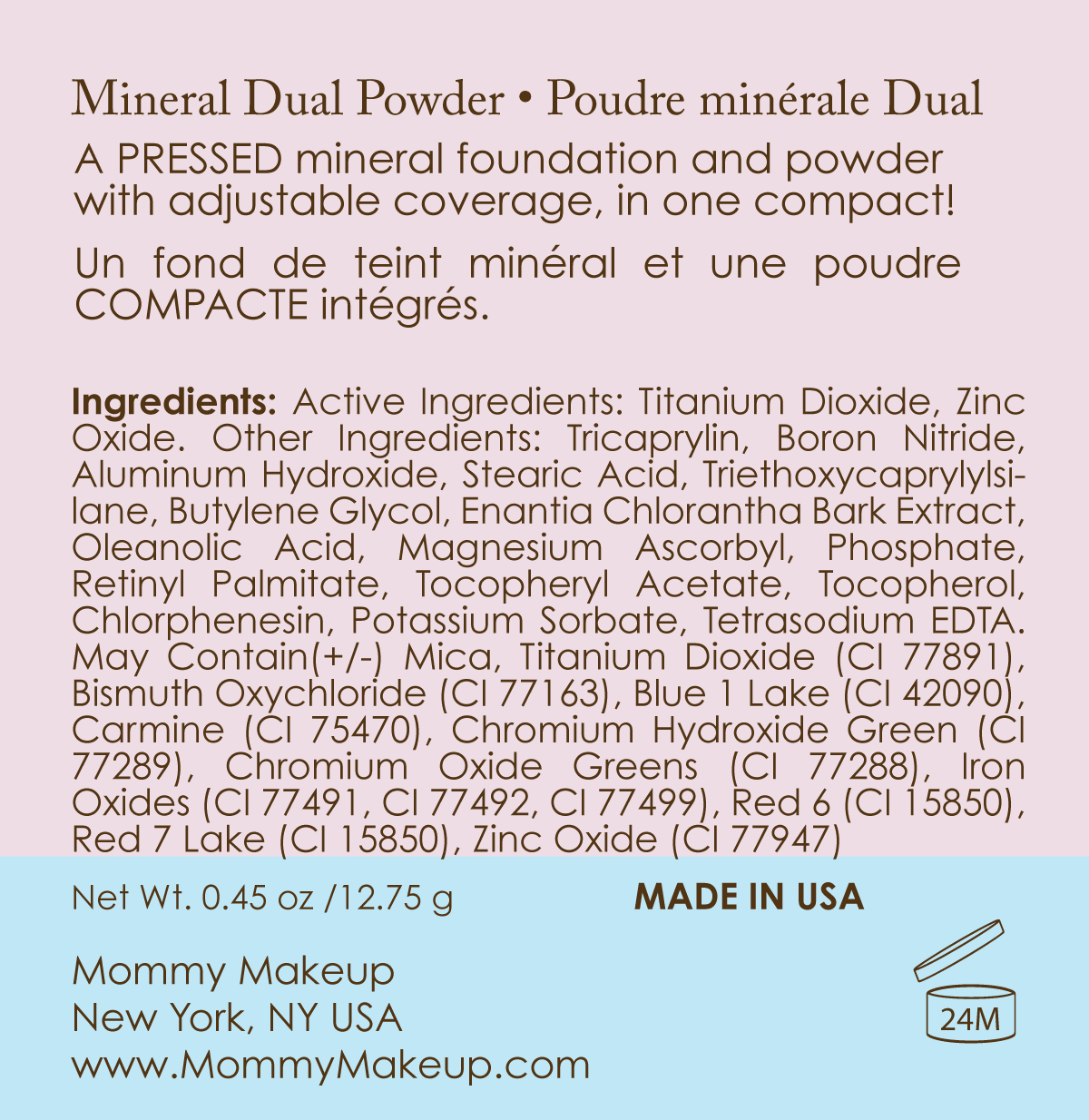 Mineral Dual Powder Foundation SPF15 (0.45 oz.) - CUDDLE (Light/Medium)